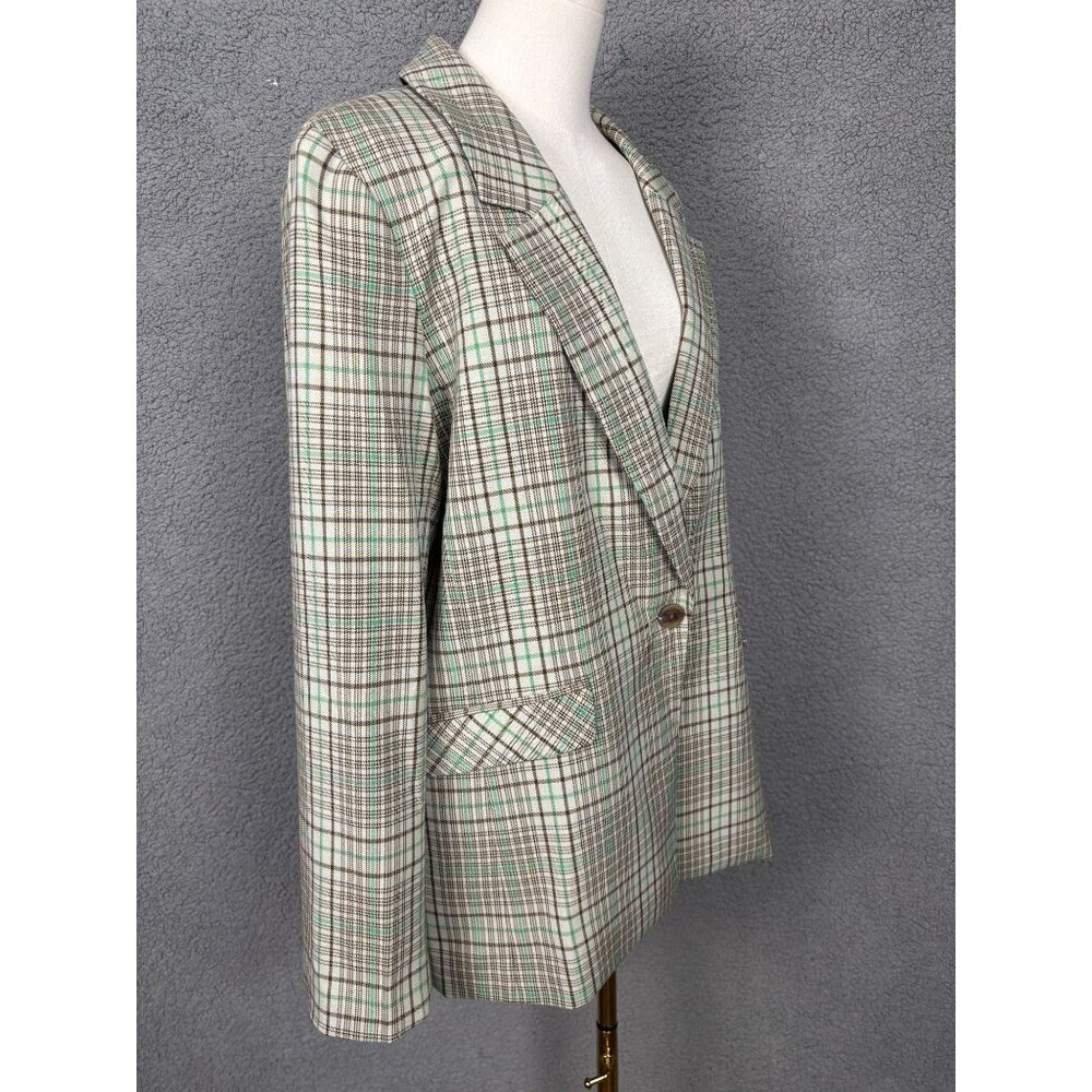 On 34th Women's Plaid Boyfriend Blazer Size Large Multicolor Single Button NWT's - Picture 3 of 8